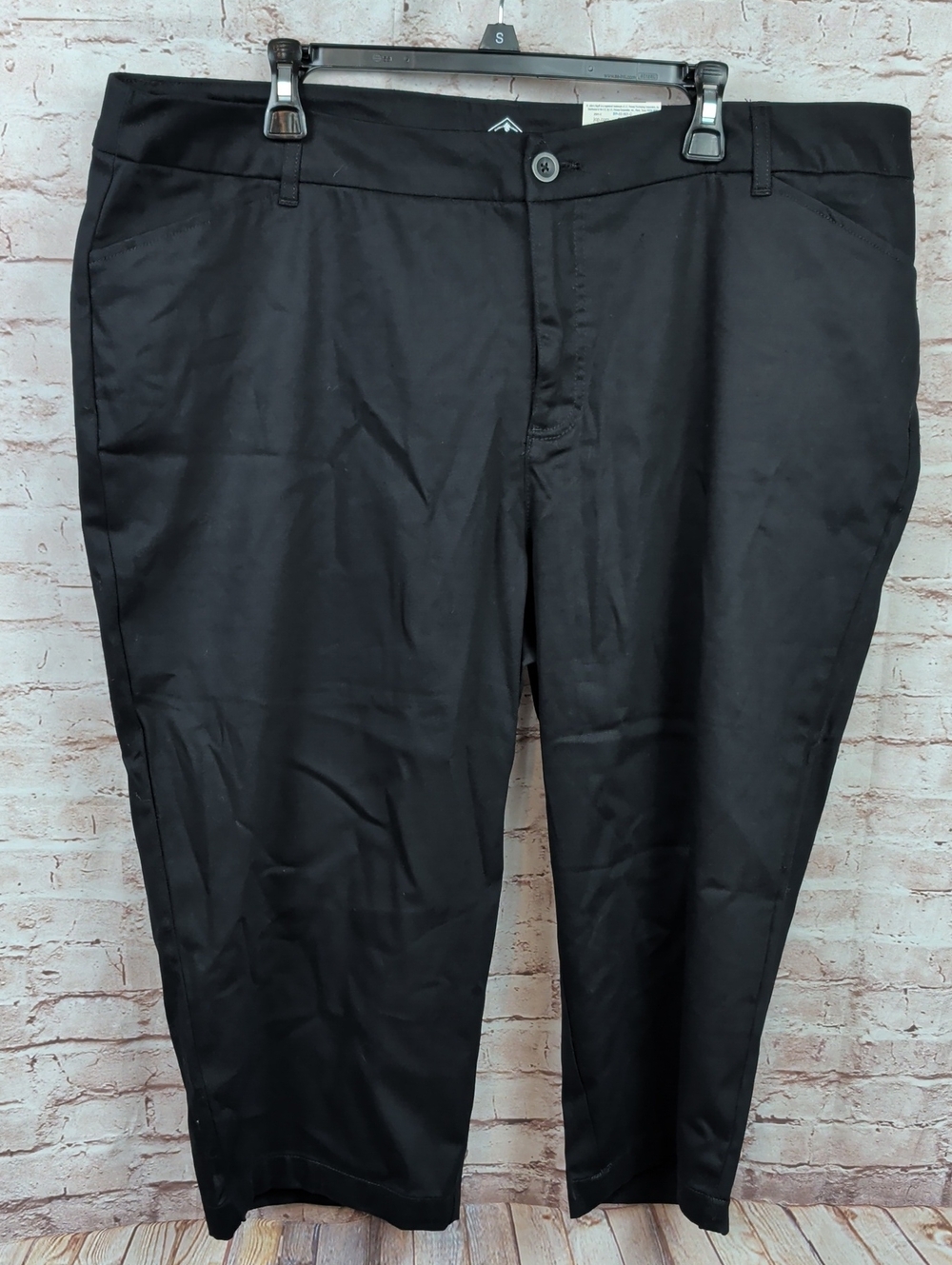 St. John's Bay Black Capri Pants 22w Nwt